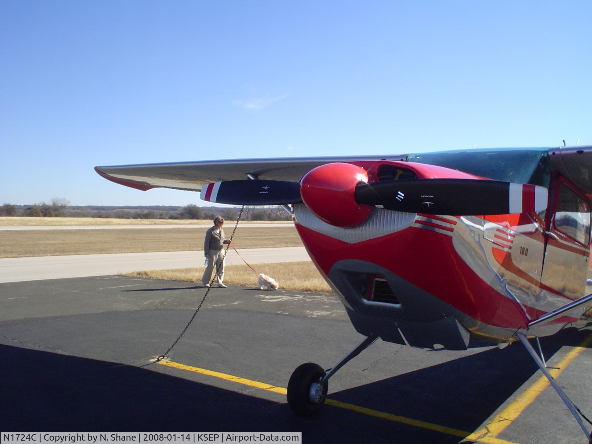 N1724C, 1953 Cessna 180 C/N 30424, N1724C at Stephenville, Texas