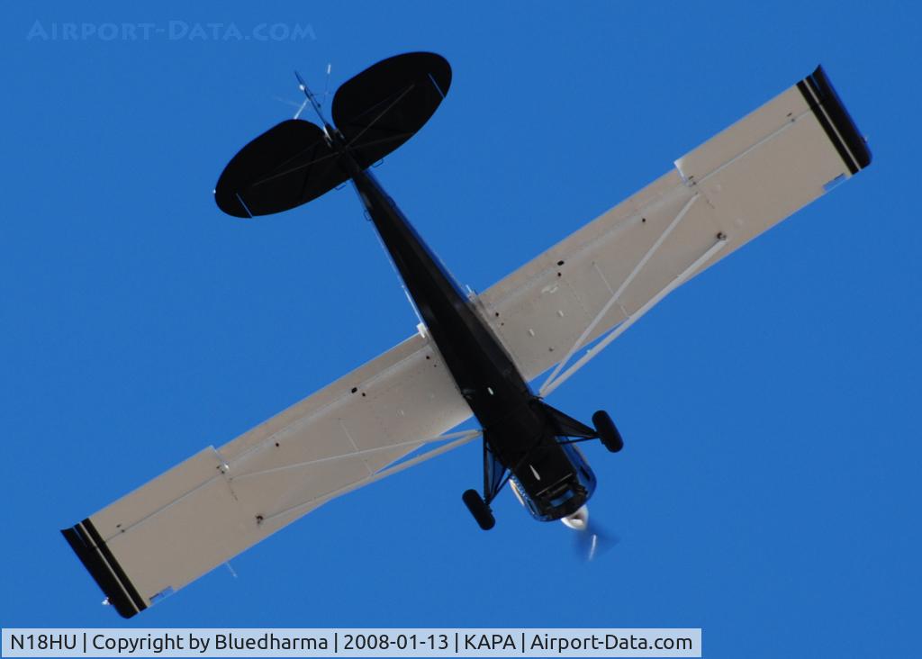 N18HU, 2008 Aviat A-1C Husky C/N 3004, Huskie flight over the hangers.