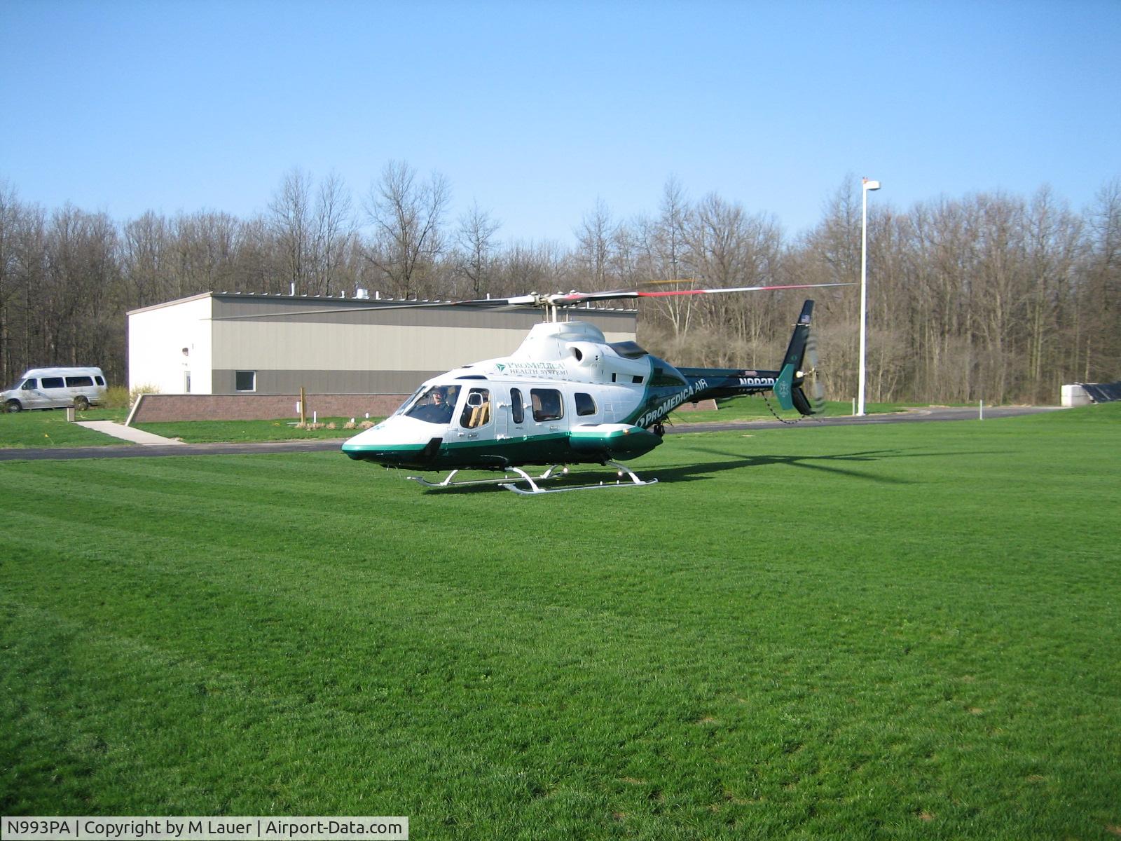 N993PA, 1999 Bell 430 C/N 49050, At Defiance Hospital