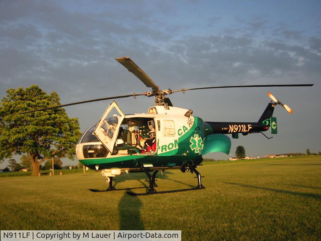 N911LF, 1984 MBB Bo-105S C/N S-663, Picking up