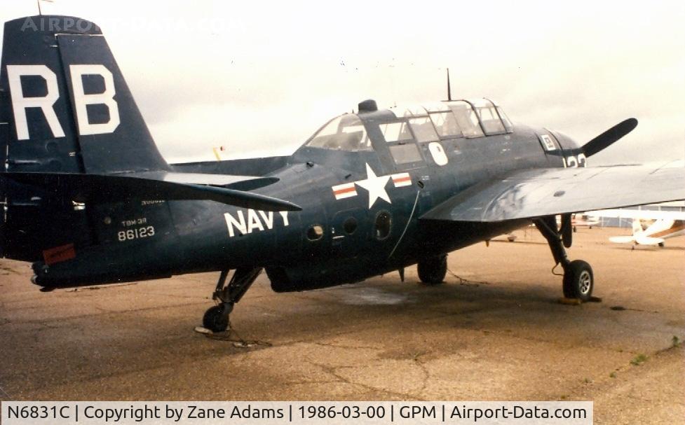 N6831C, 1942 General Motors TBM-3E Avenger C/N 2942, At Grand Prairie Municipal