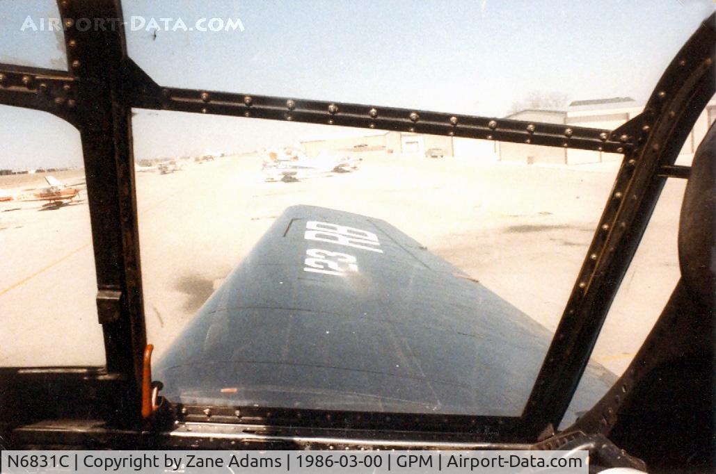 N6831C, 1942 General Motors TBM-3E Avenger C/N 2942, At Grand Prairie Municipal - Out the right window.