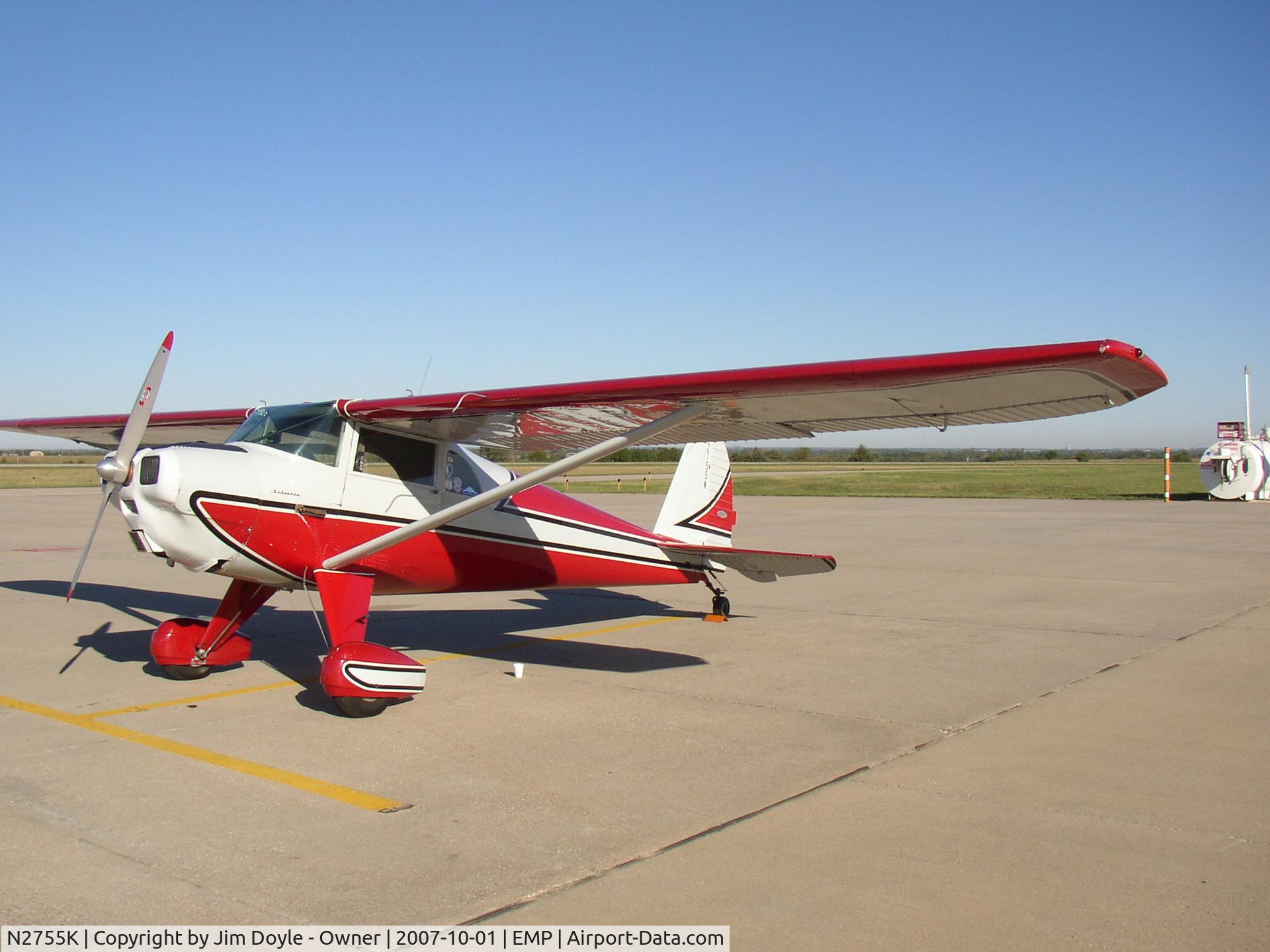 N2755K, 1947 Luscombe 8A C/N 5482, First stop on the way back from NE.