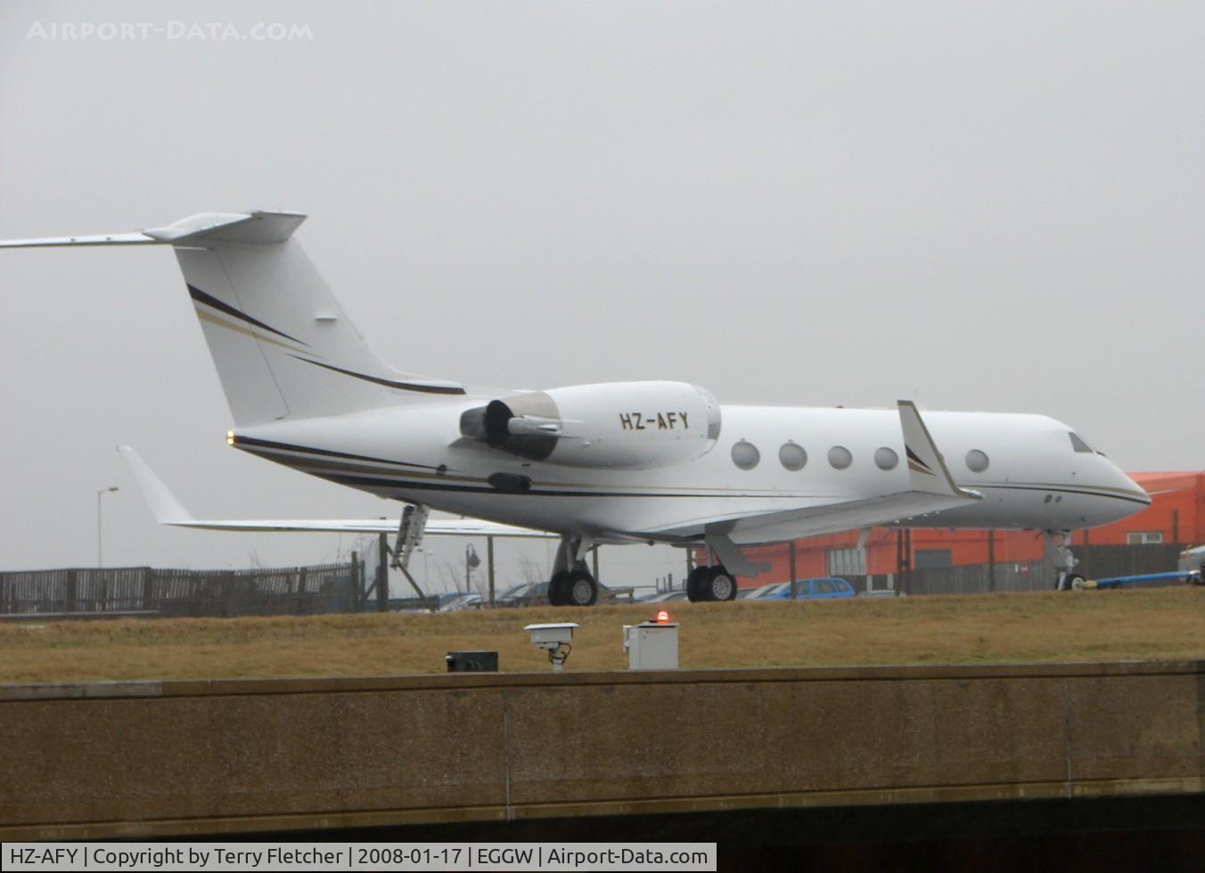 HZ-AFY, 1991 Gulfstream Aerospace G-IV C/N 1166, Saudi Gulf being towed to remote location for engine runs