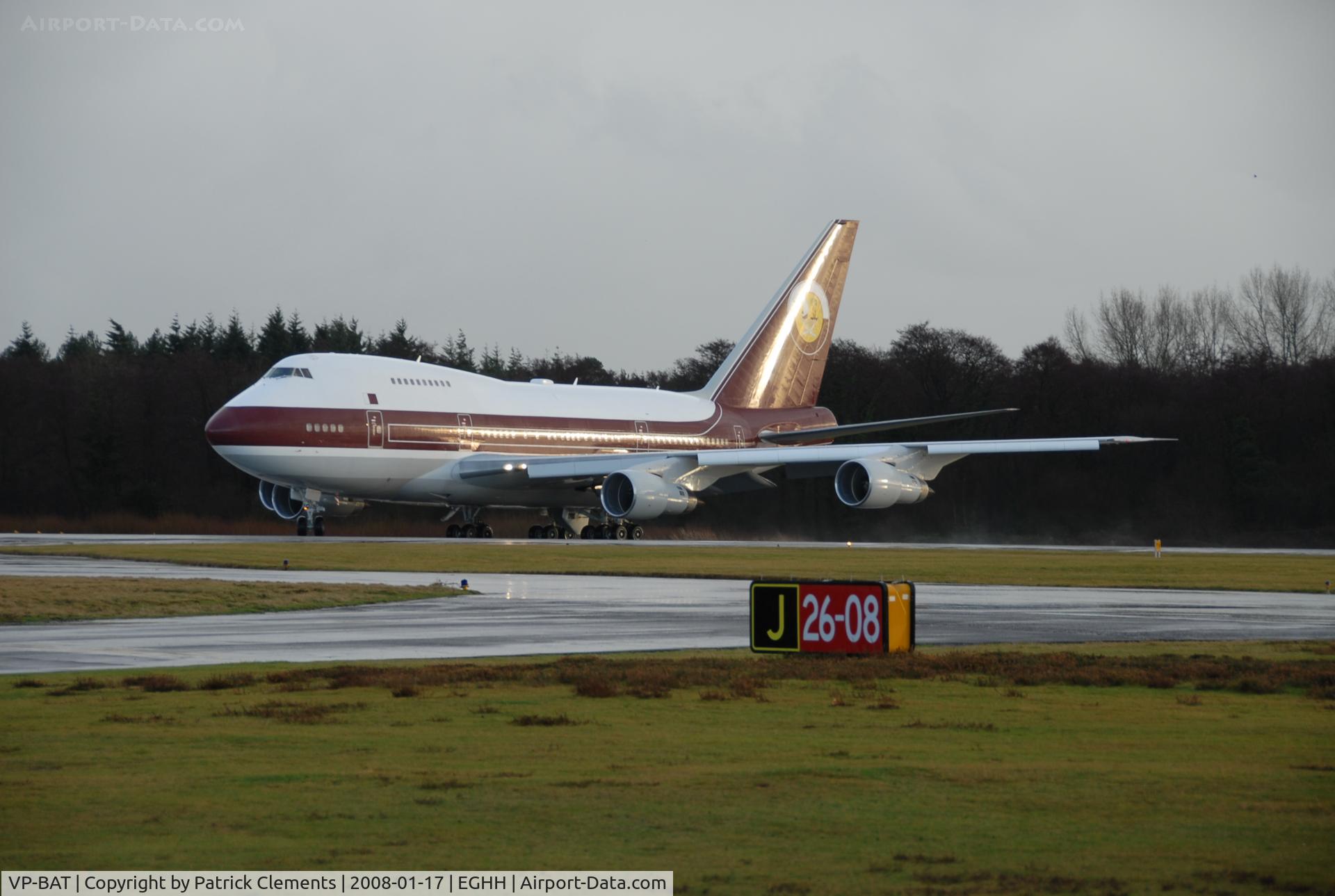 VP-BAT, 1979 Boeing 747SP-21 C/N 21648, TAXIING ONTO RUNWAY 26