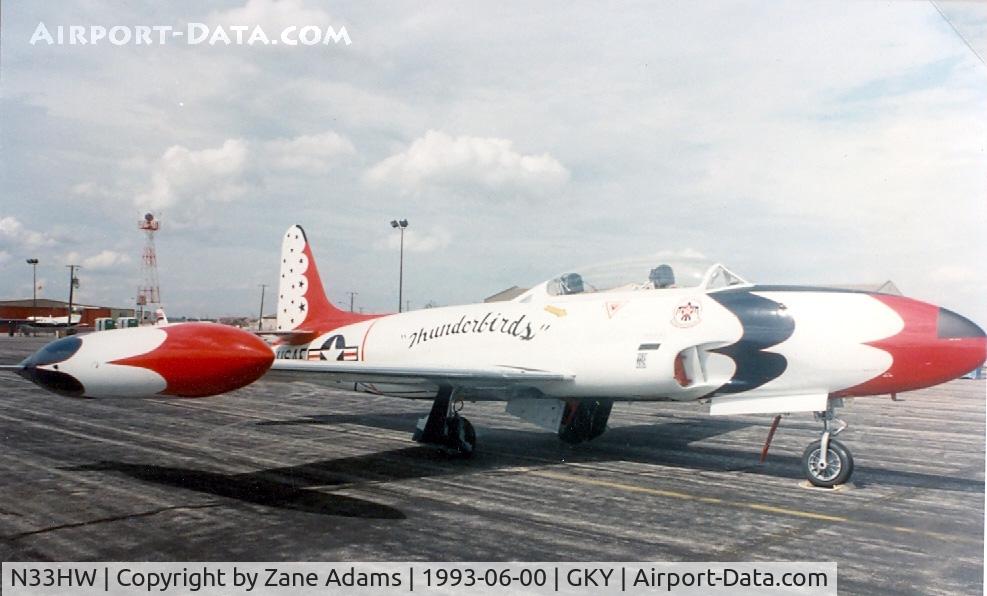 N33HW, Canadair T-33AN Silver Star 3 C/N T33-375, Thunderbirds T-Bird Paint