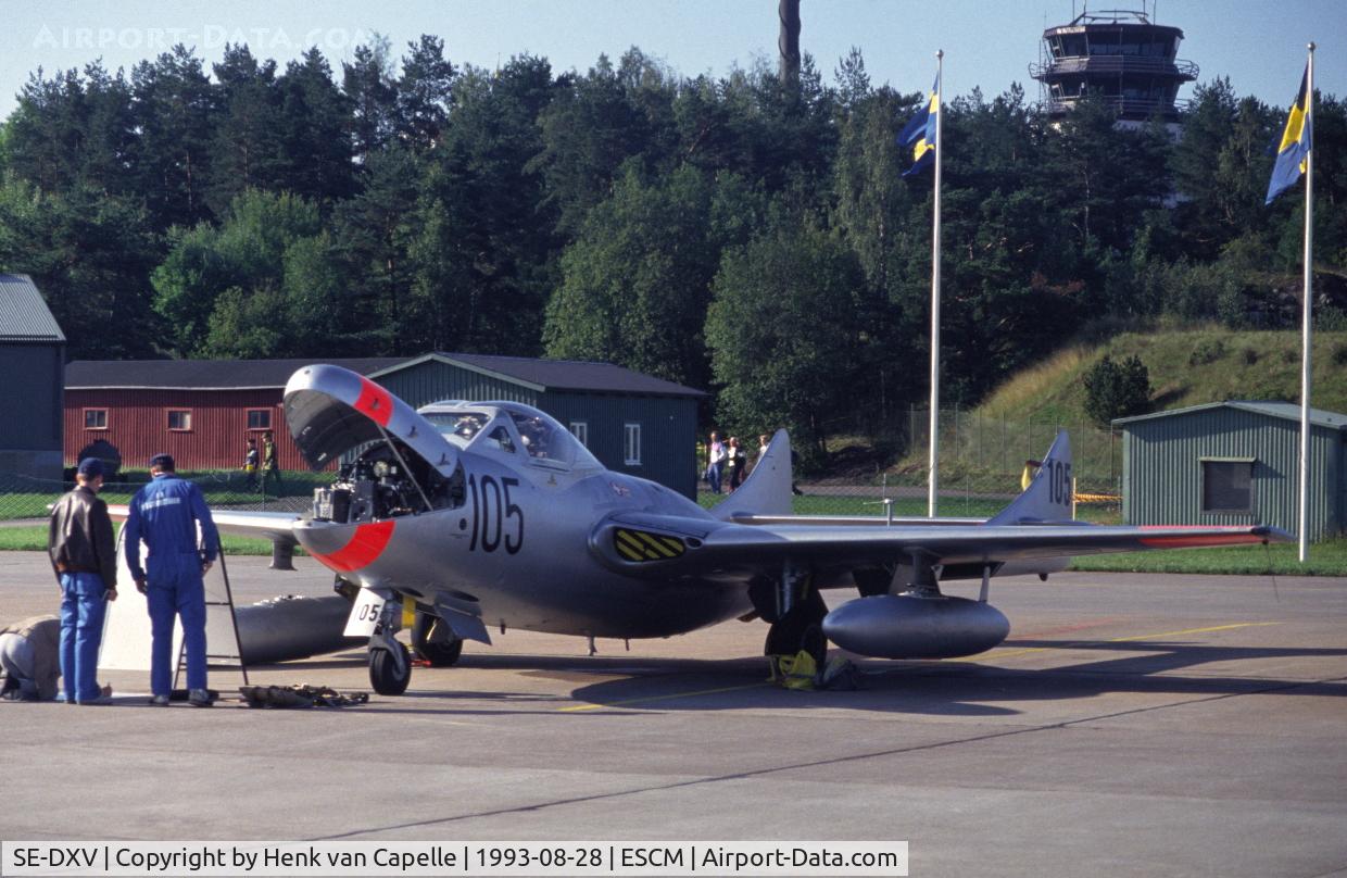 SE-DXV, 1958 De Havilland (F+W Emmen) Vampire T55 (DH-115) C/N 981, Swiss built Vampire trainer