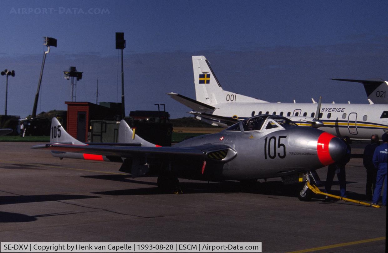 SE-DXV, 1958 De Havilland (F+W Emmen) Vampire T55 (DH-115) C/N 981, Swiss built Vampire trainer