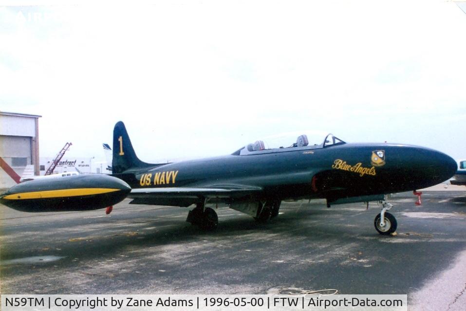 N59TM, Lockheed T-33B Shooting Star C/N 580-6518, Blue Angels painted T-bird
