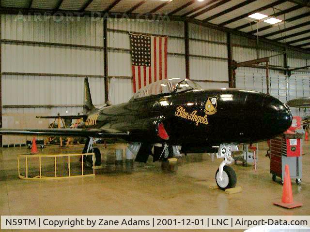 N59TM, Lockheed T-33B Shooting Star C/N 580-6518, Blue Angels painted T-bird - in CAF hanger Lancaster, TX