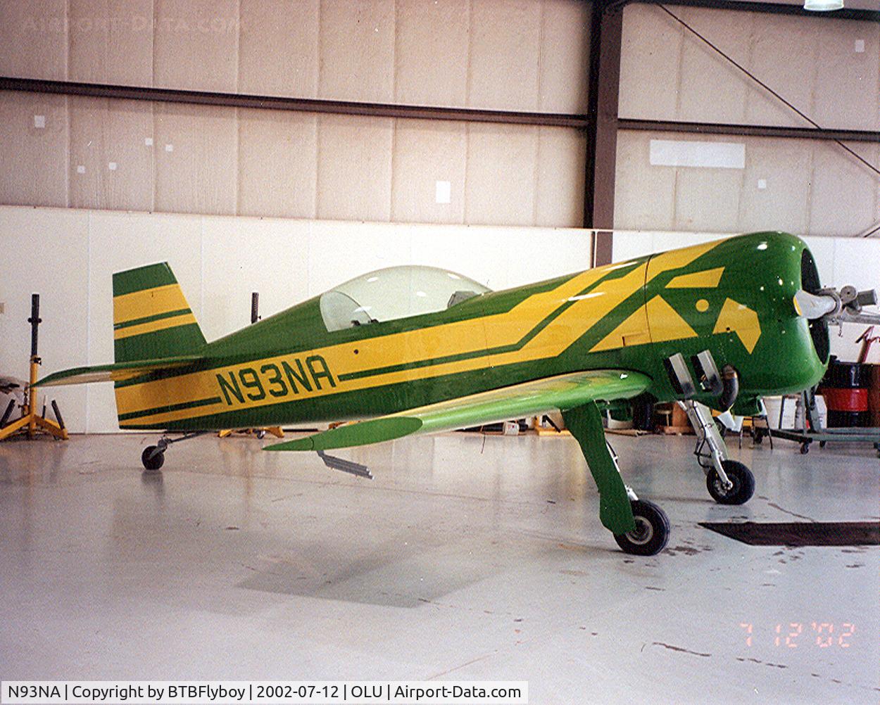 N93NA, 1994 Mayerberg Willson L Sr NOWATA AVIATION NWA1 C/N 1001, Picture taken in hangar at Columbus NE while waiting for the weather to clear