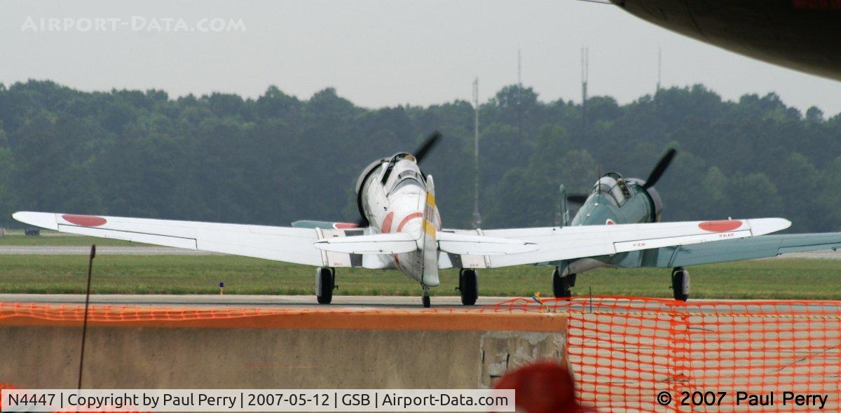 N4447, 1945 Canadian Car & Foundry Harvard Mk.4 C/N CCF4-241, Taxiing out with another 