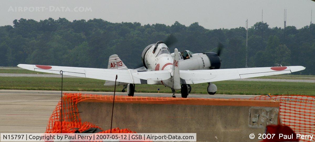 N15797, 1945 Canadian Car & Foundry T-6 Harvard Mk.4 C/N CCF4-199, Another set of adversary birds taxiing out