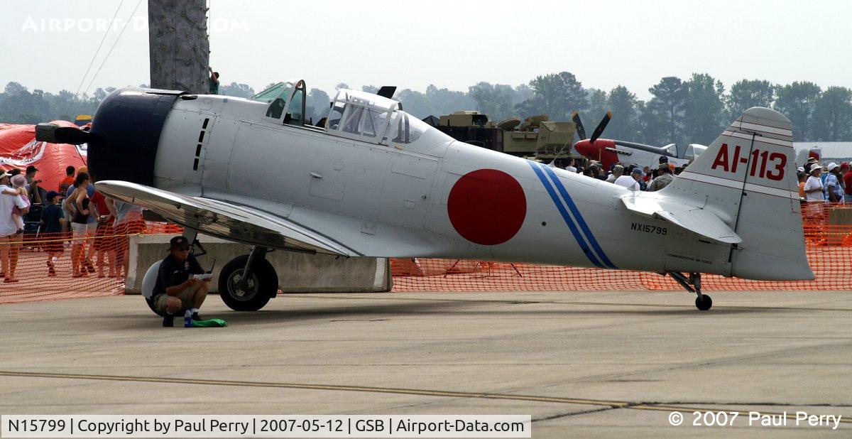 N15799, 1945 Canadian Car & Foundry Harvard MK IV C/N CCF4-117, Using her wing for a respite while organizing
