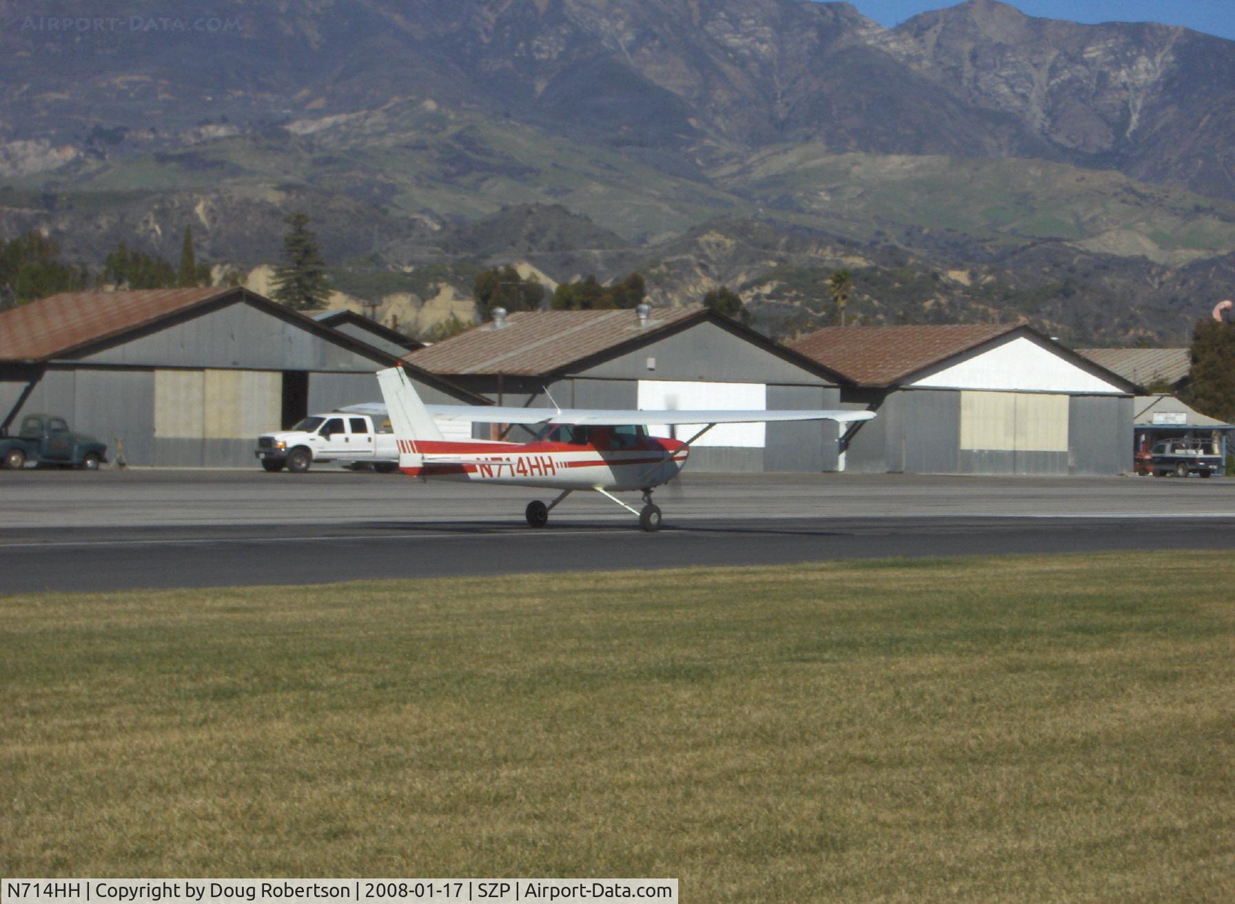N714HH, 1977 Cessna 150M C/N 15079185, 1977 Cessna 150M, Continental O-200 100 Hp, takeoff roll Rwy 04