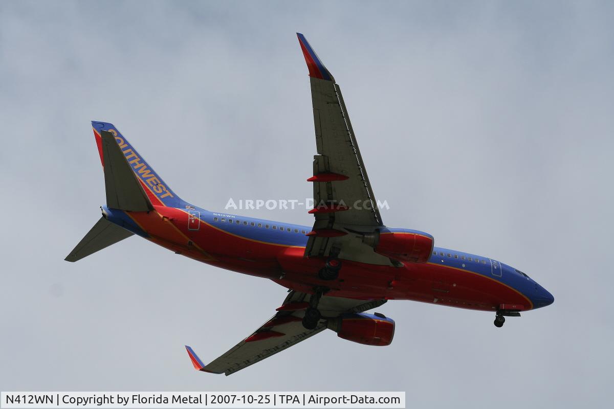 N412WN, 2001 Boeing 737-7H4 C/N 29818, Southwest