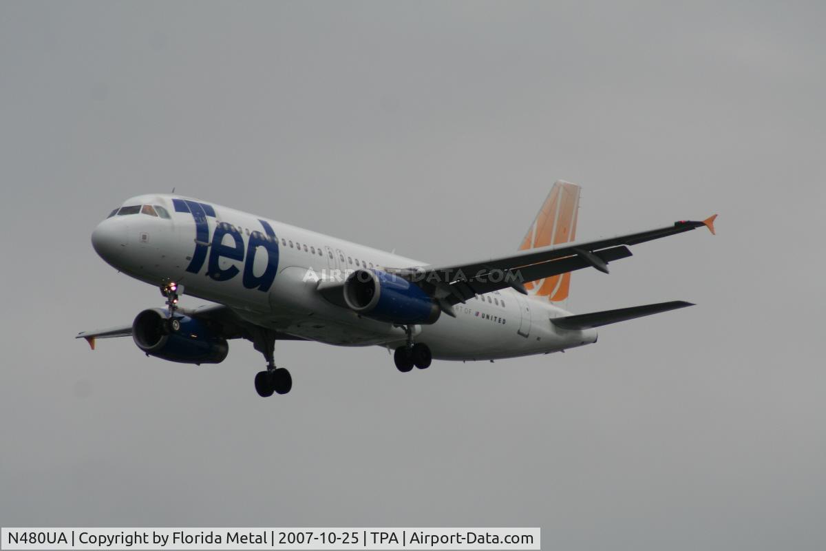 N480UA, 2001 Airbus A320-232 C/N 1555, Ted