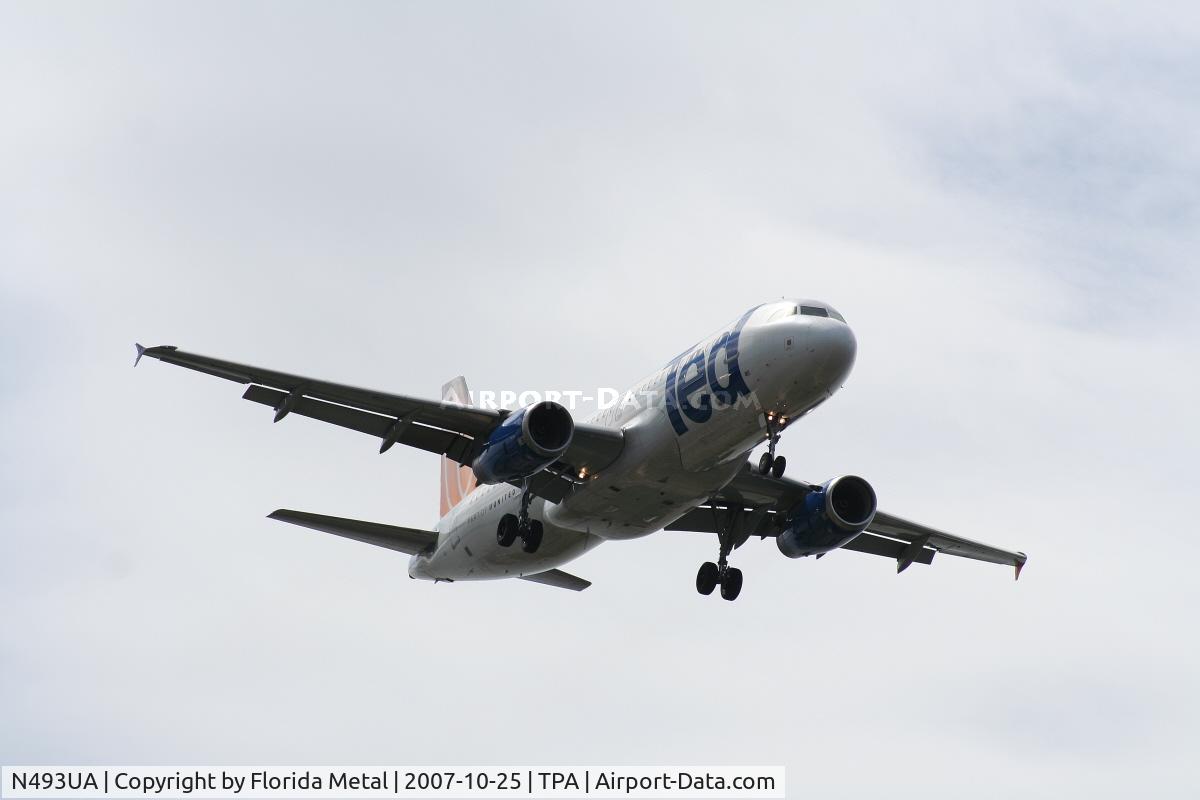 N493UA, 2002 Airbus A320-232 C/N 1821, Ted