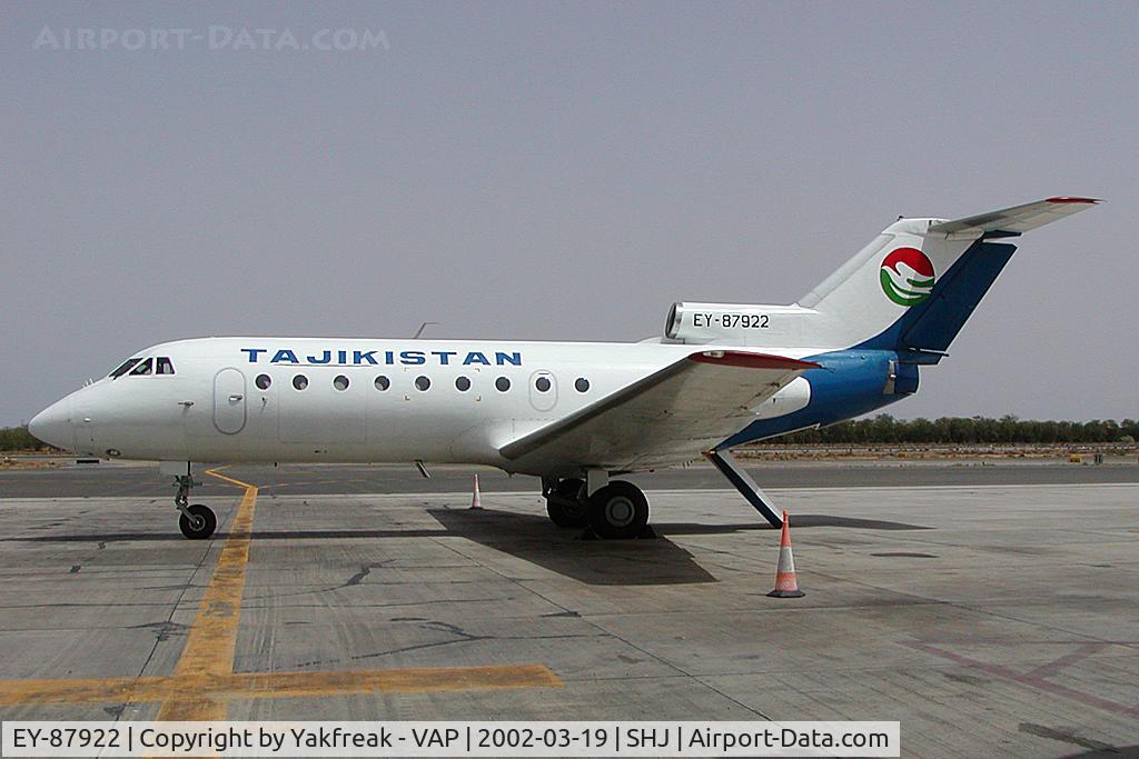 EY-87922, 1977 Yakovlev Yak-40 C/N 9731355, Tajikistan Yakovlev 40