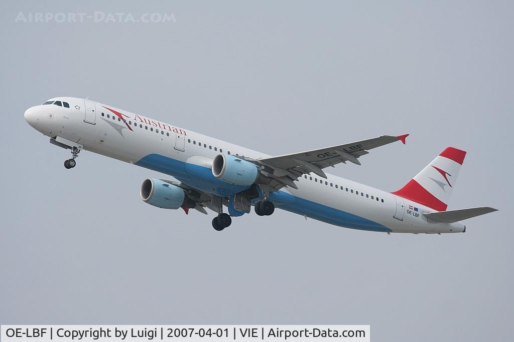 OE-LBF, 2001 Airbus A321-211 C/N 1458, Austrian A321