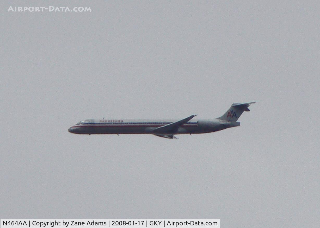 N464AA, 1988 McDonnell Douglas MD-82 (DC-9-82) C/N 49594, High over Arlington - on approach to DFW