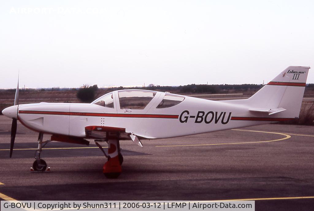G-BOVU, 1988 Stoddard-Hamilton Glasair III C/N 3090, Parked at the business aviation apron...