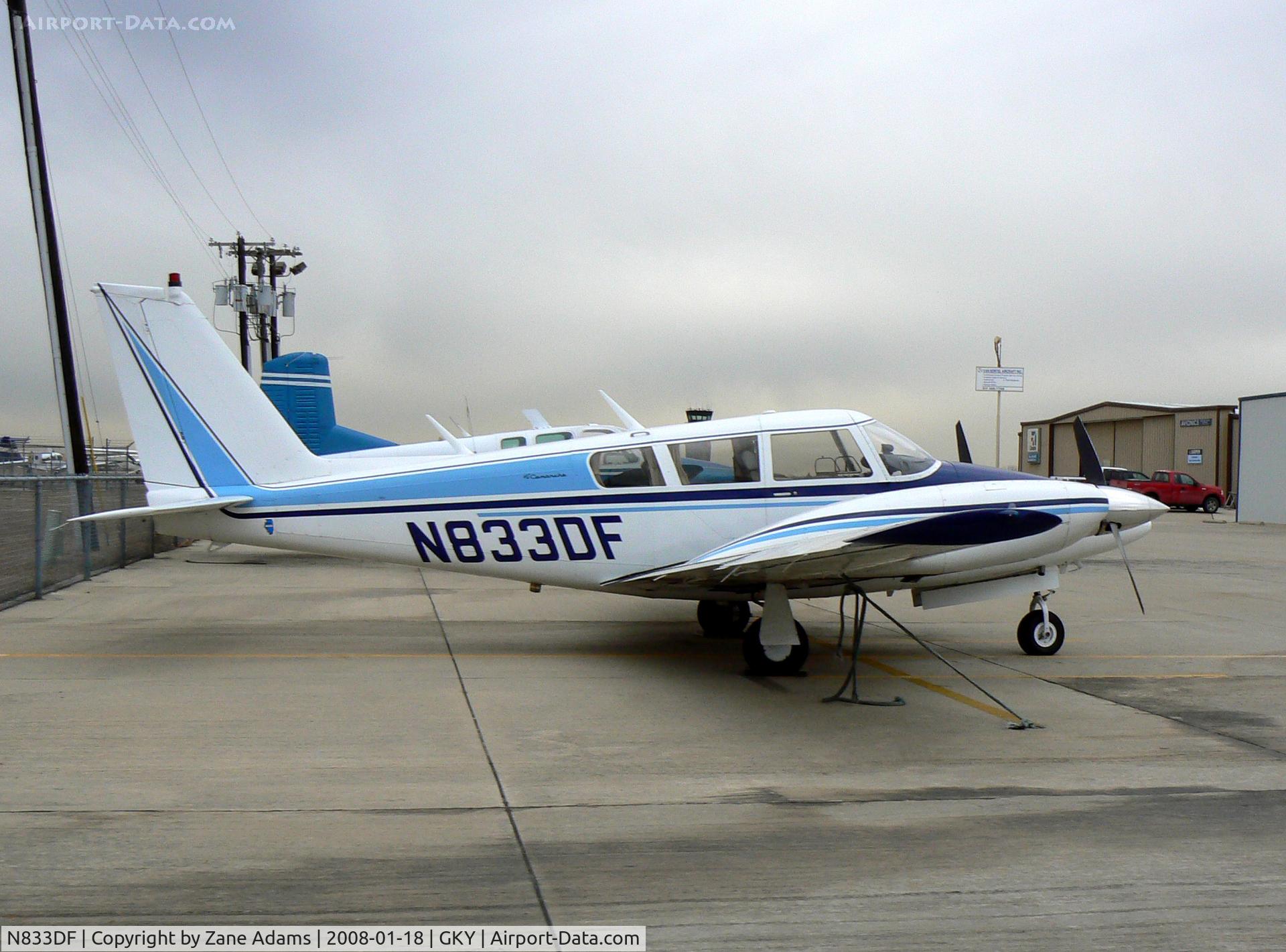 N833DF, 1967 Piper PA-30 Twin Comanche Twin Comanche C/N 30-1473, At Arlington Municipal