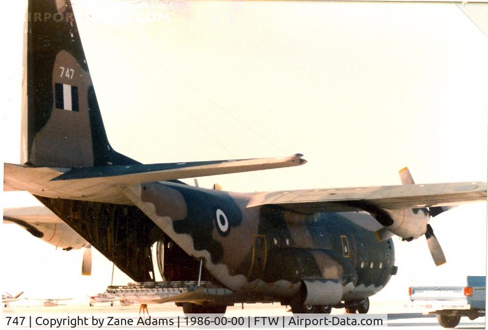 747, Lockheed C-130H Hercules C/N 382-4723, Greek C-130H at Meacham Field making a pickup from Bell Helicopter