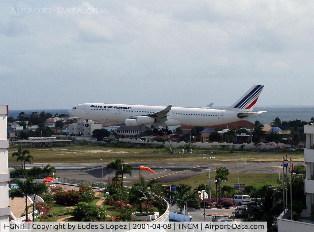F-GNIF, 1997 Airbus A340-313X C/N 168, Landing at Julianna
