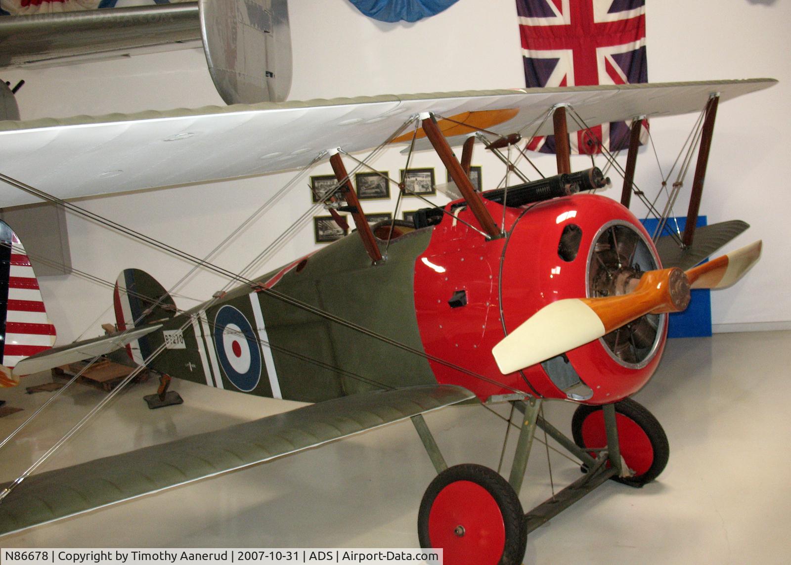 N86678, 1968 Sopwith F.1 Camel Replica C/N DS-100, Cavanaugh Flight Museum