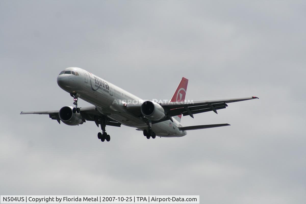 N504US, 1987 Boeing 757-251 C/N 23193, Northwest