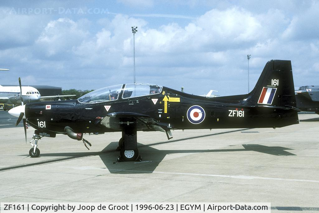 ZF161, 1988 Short S-312 Tucano T1 C/N S013/T13, This Tucano was one of the participants on the Marham Photocall in 1996. It was the very first black one I ever saw.