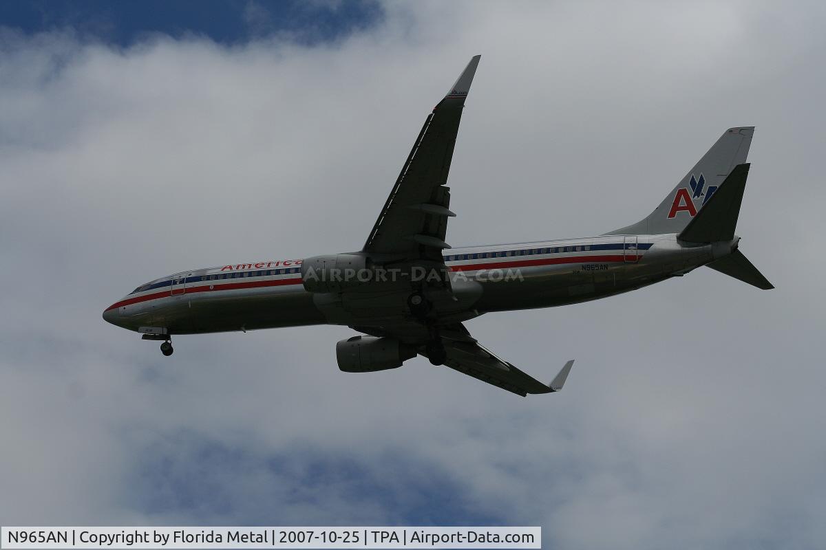 N965AN, 2001 Boeing 737-823 C/N 29544, American