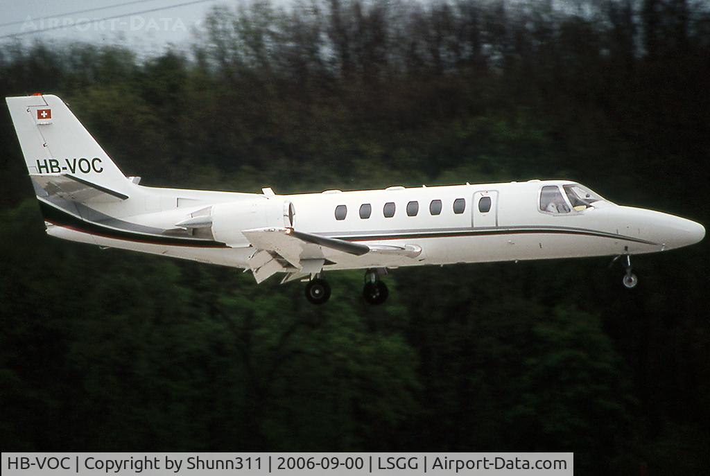 HB-VOC, 1995 Cessna 560 Citation Ultra C/N 560-0301, Landing rwy 23