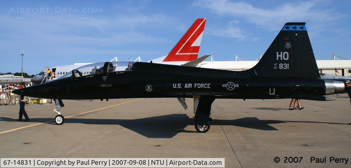 67-14831, 1966 Northrop T-38A Talon C/N T.6026, I'd love to see her in formation with the F-117, the juxtaposition of sleek and angular