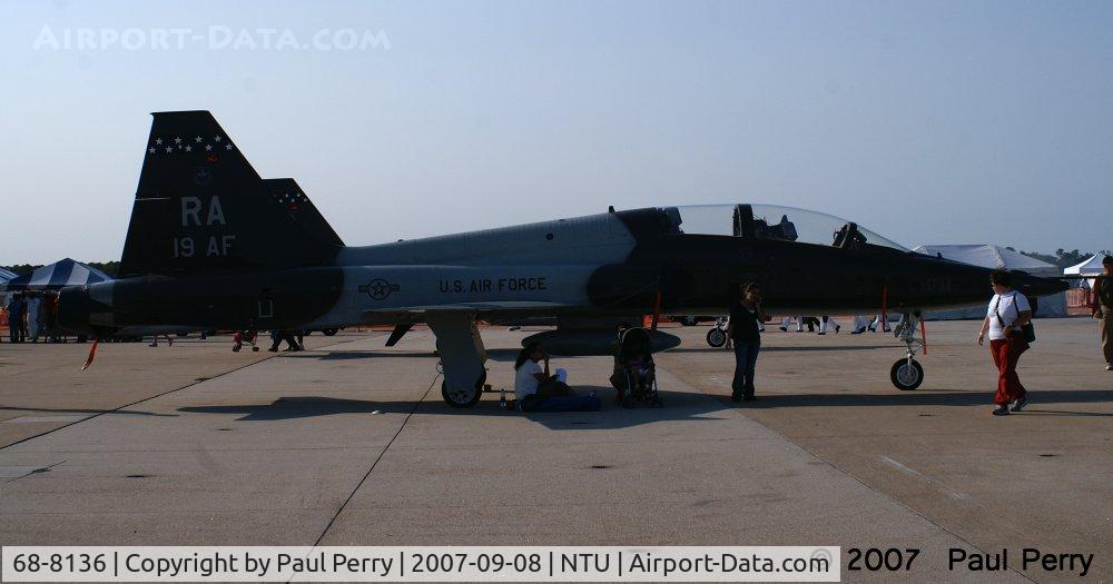 68-8136, 1968 Northrop T-38A Talon C/N T.6141, Longer view of the Talon