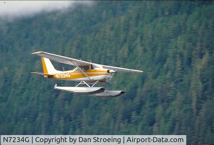 N7234G, 1970 Cessna 172K Skyhawk C/N 17258934, NN7234G over Thayer Lake SouthEast Alaska
