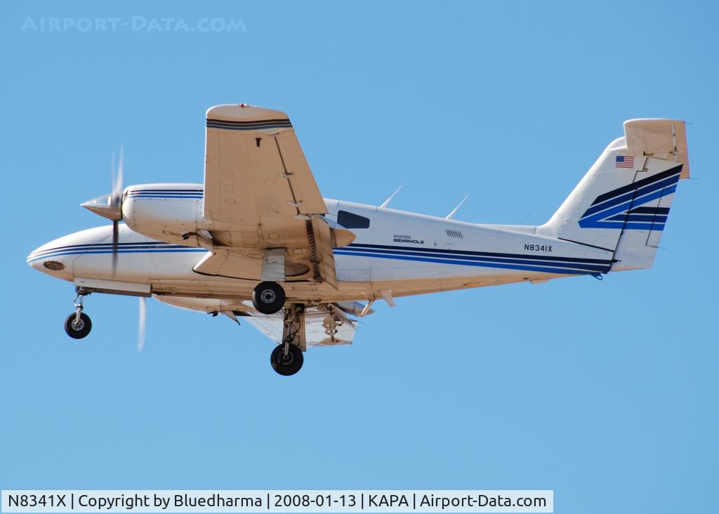N8341X, Piper PA-44-180T Turbo Seminole C/N 44-8107043, Approach to 17L.