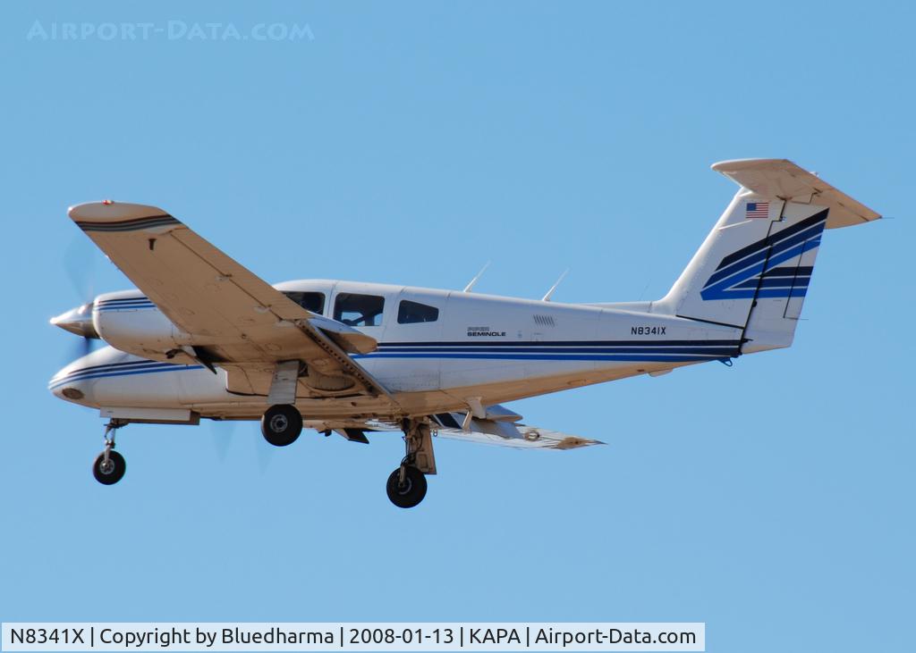N8341X, Piper PA-44-180T Turbo Seminole C/N 44-8107043, Approach to 17L.