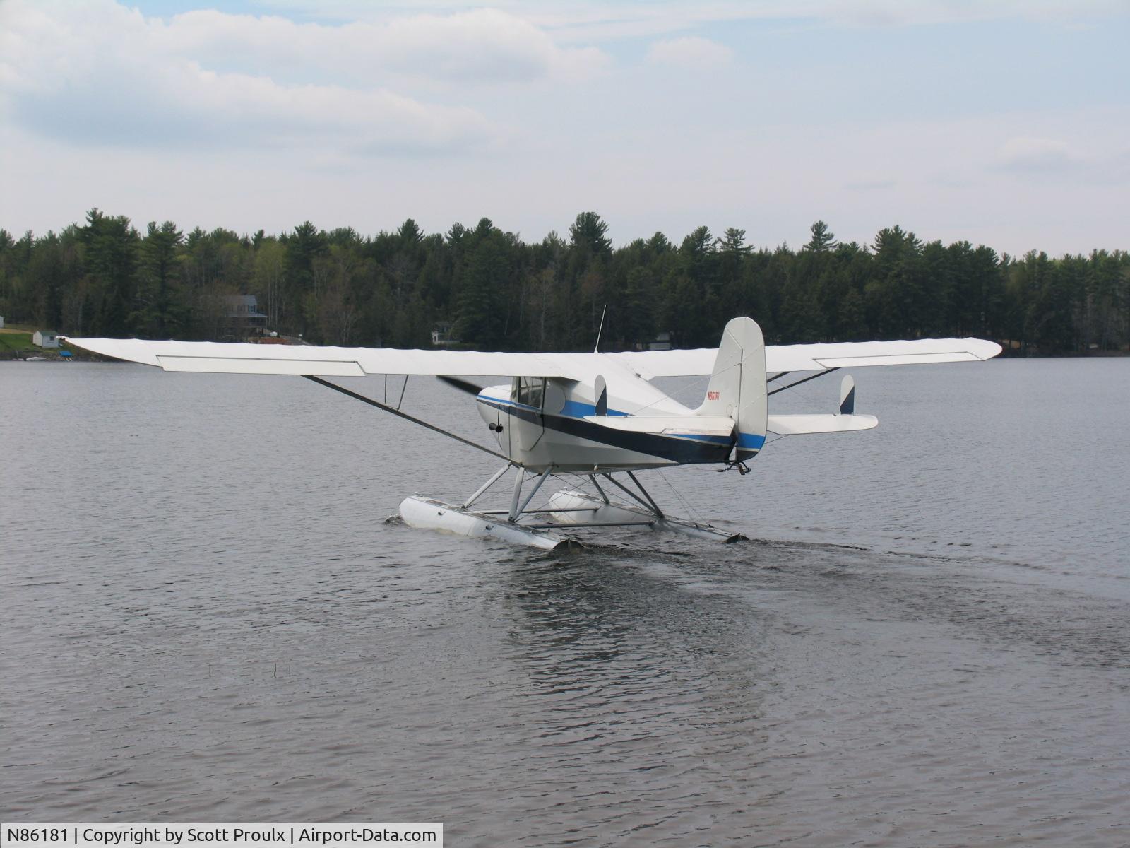 N86181, 1946 Aeronca 11AC Chief C/N 11AC-611, Departing Chemo Pond