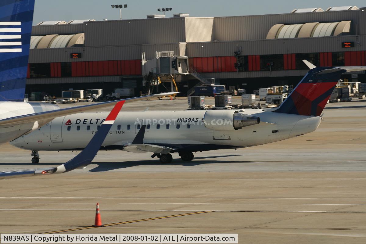 N839AS, 1999 Bombardier CRJ-200ER (CL-600-2B19) C/N 7284, ASA