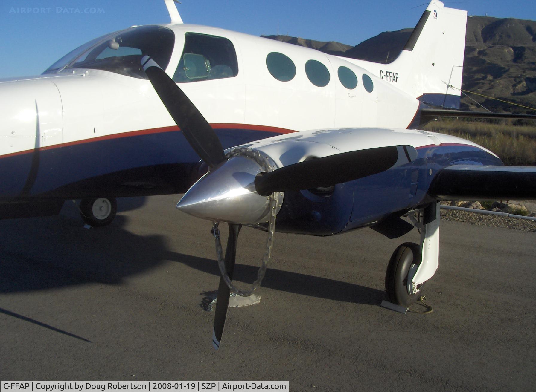 C-FFAP, 1967 Cessna 402 C/N 402-0047, 1967 Cessna 402, two Continental TSIO-520-VBs 325 Hp each, propeller security chain & lock
