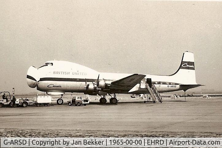 G-ARSD, Aviation Traders ATL-98 Carvair C/N 10311/ATL98/02, Vliegveld Zestienhoven  1965