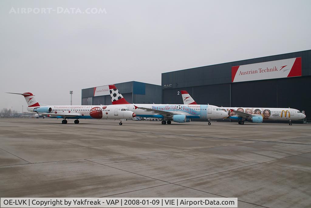 OE-LVK, 1992 Fokker 100 (F-28-0100) C/N 11397, Austrian Arrows Fokker 100 in Euro 2008 special colors