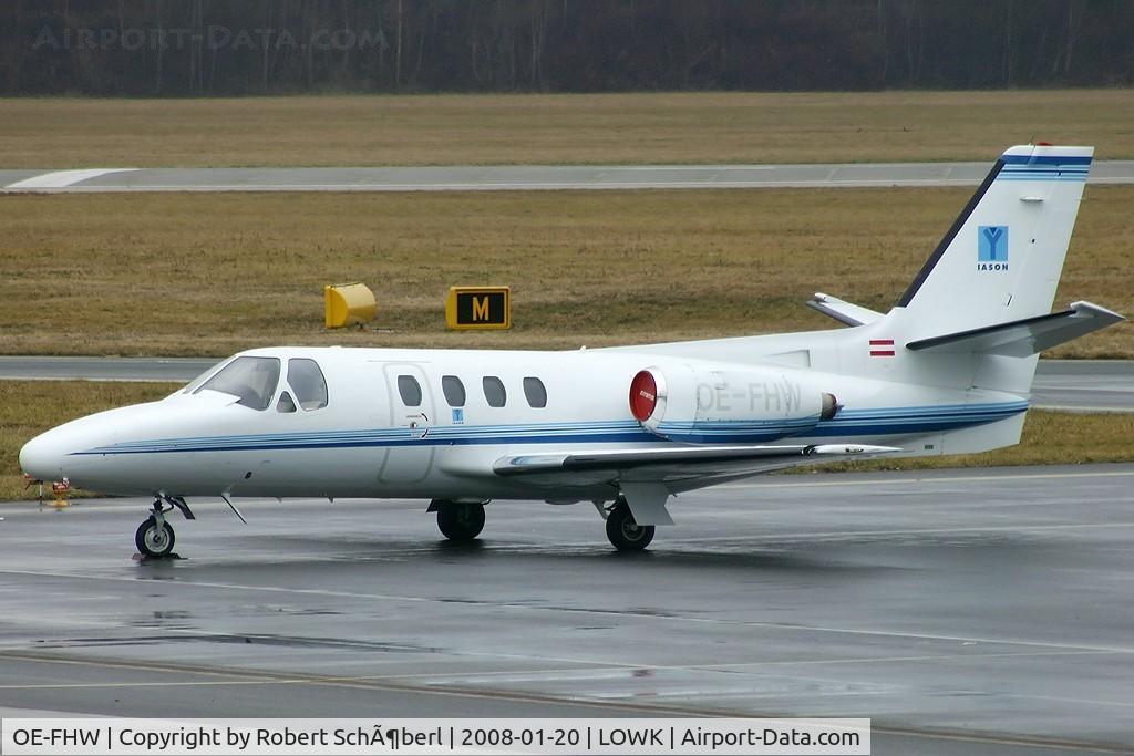 OE-FHW, 1979 Cessna 501 Citation I SP C/N 501-0121, parked on the business-apron in LOWK