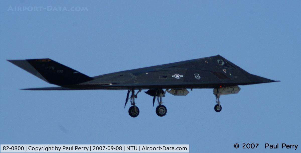 82-0800, 1982 Lockheed F-117A Nighthawk C/N A.4025, Always a short demo, and back to earth