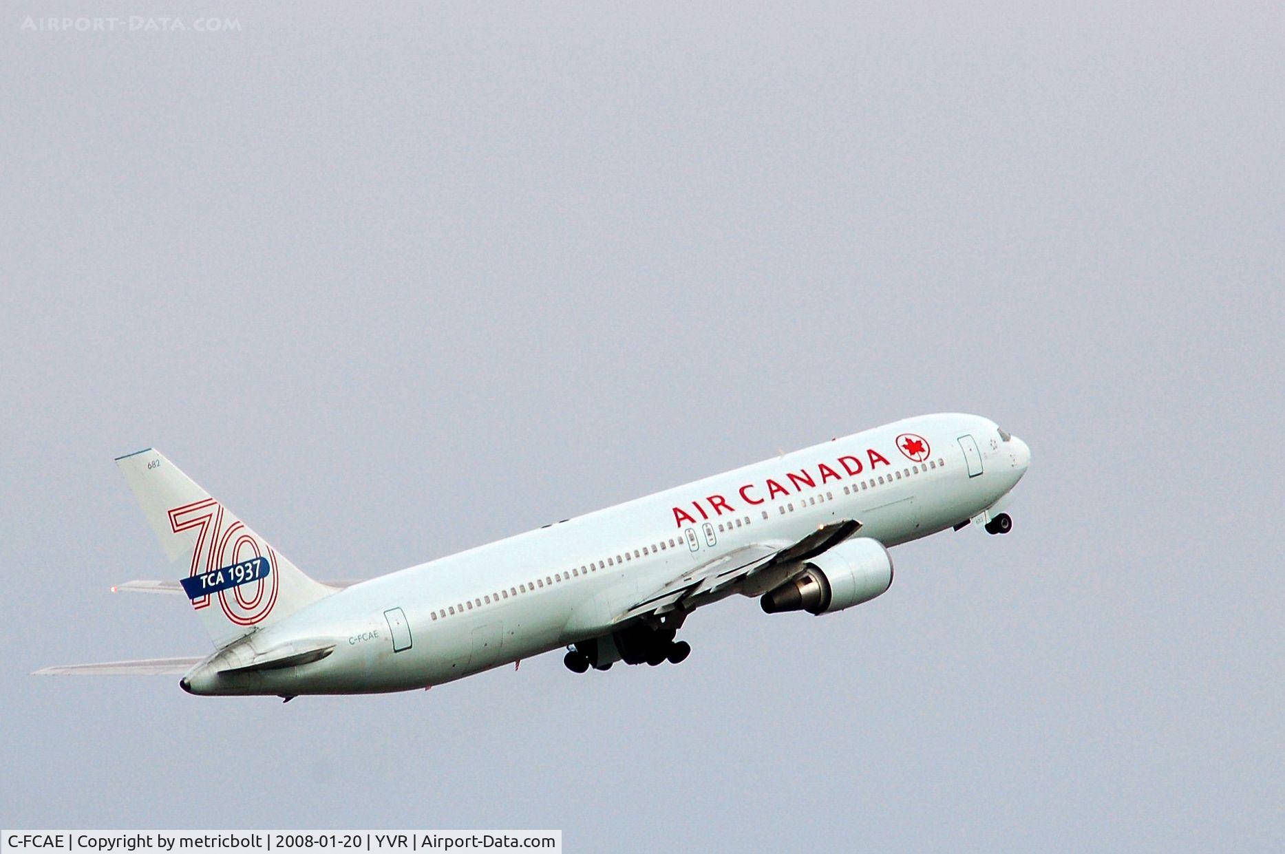 C-FCAE, 1988 Boeing 767-375/ER C/N 24083, departing from YVR