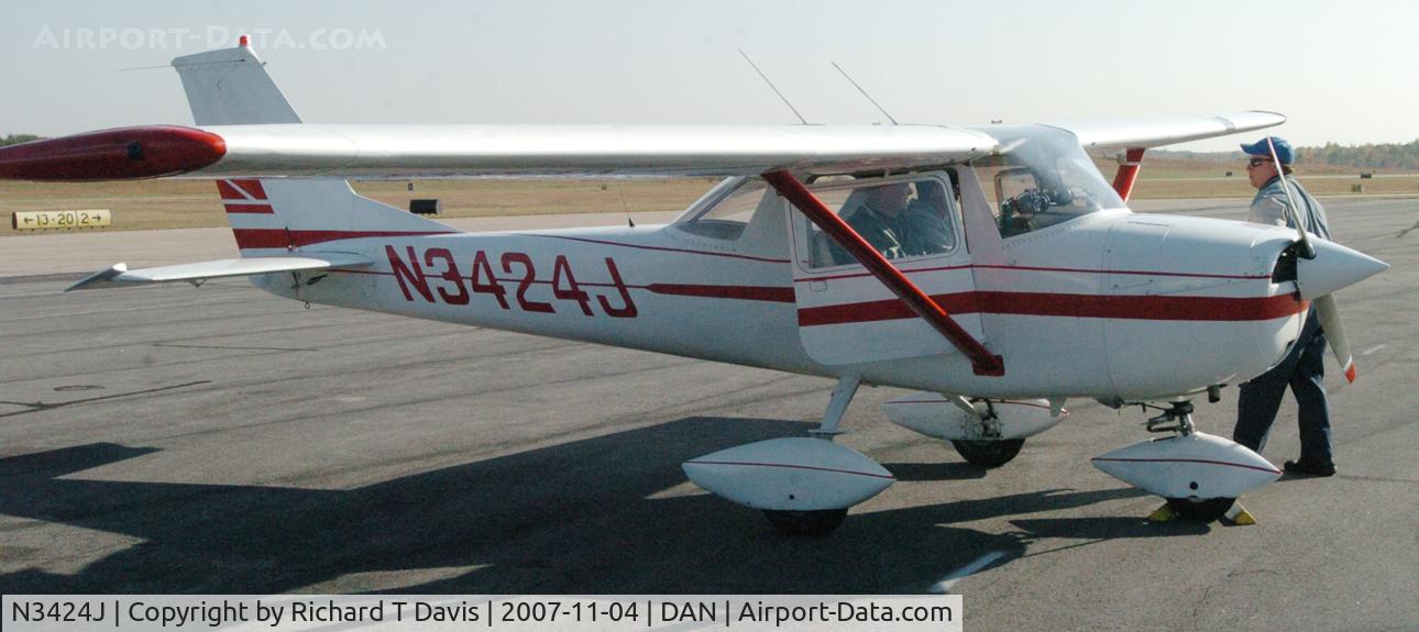 N3424J, 1967 Cessna 150G C/N 15066124, 1967 Cessna 150G in Danville Va.