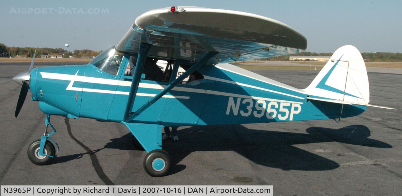 N3965P, 1956 Piper PA-22-150 C/N 22-3645, 1956 Piper PA-22-150  in Danville Va.