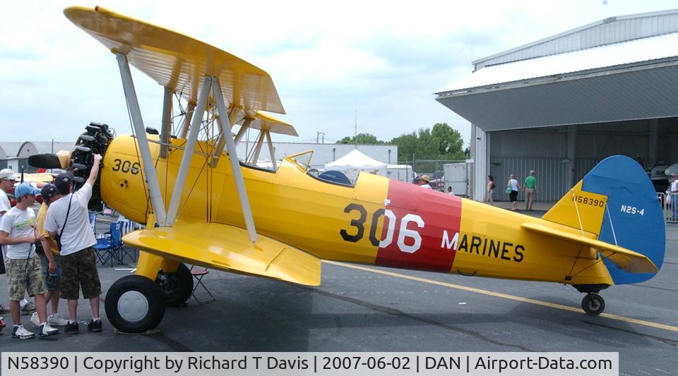 N58390, 1940 Boeing PT-13B C/N 75-870, 1940 Boeing PT-13B in Danville Va.
